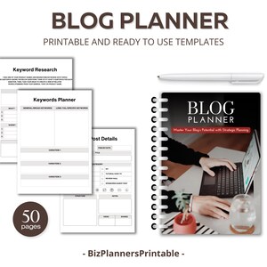 Printable Blog Planner, Blog Post Outline, Blog Planning, Content Strategy, Starting a Blog Planner, Blogging Planner, Instant Download