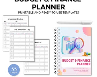 Printable Budget Planner, Finance Weekly Monthly Financial Budget Planner, Budgeting Plan, Finance Tracker Bundle, Paycheck Budget Template