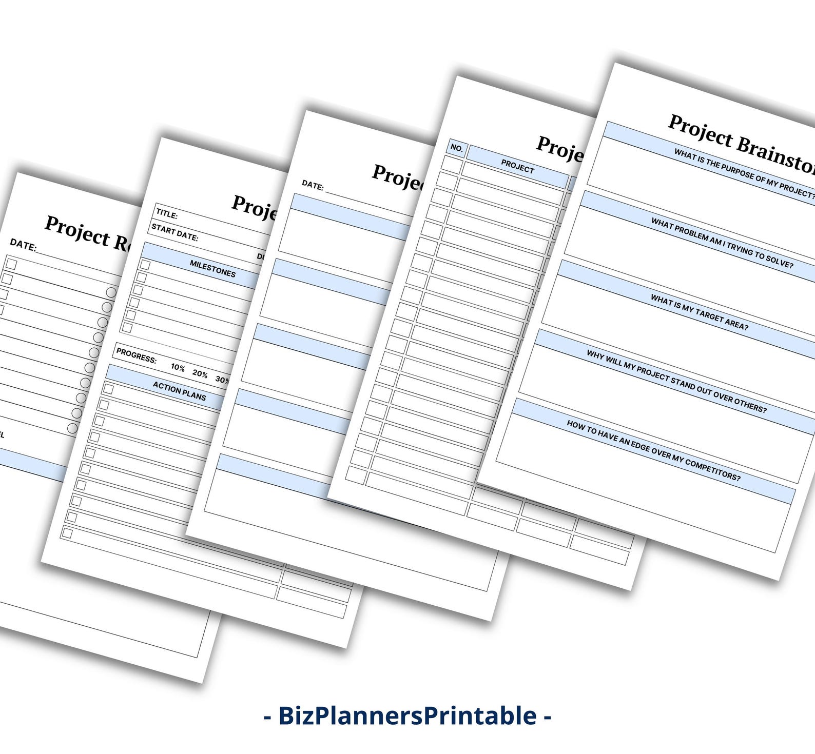 Printable Project Planner, Work Planner, Project Timeline Tracker ...