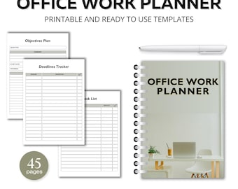 Printable Office Work Planner, Office Task Planner, Office Organizer, Work To Do List, Work Schedule, Employee Planner, Office Work Schedule