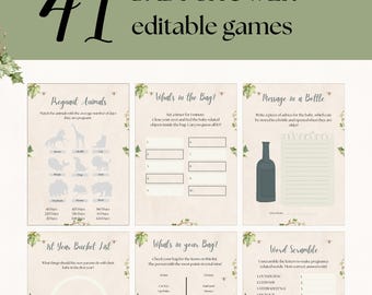A New Chapter Will Soon Begin Baby Shower Games Bundle | Storybook Games Sheets | New Chapter Baby Shower Template | Books Themed Games