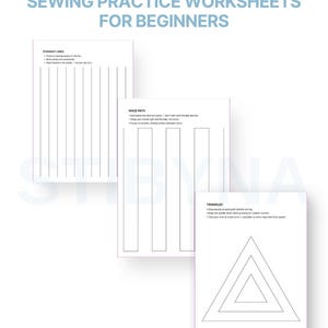 Printable Sewing Practice Sheets | Beginner Sewing Templates | Learn to ...