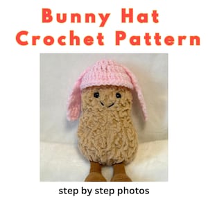 Crochet Hat Pattern for Jellycat Amuseable | PDF pattern | Bunny Hat
