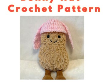 Patrón Gorro de Ganchillo para Jellycat Amuseable / Patrón PDF / Gorro de Conejito