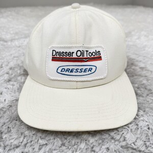 Vintage Dresser Oil Tools Hat Cap Snap Back Patch Herr 80-tal Texas USA Rare Gas