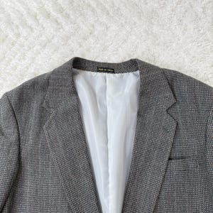 Jordache Blazer Herren 46L Leinen Wollmischung Vintage Jacke 90er 80er Jahre Academia Preppy Bild 4