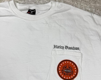 Vintage Harley Davidson T-Shirt Herren XL Flames Hanes Beffy T Street Biker Y2K