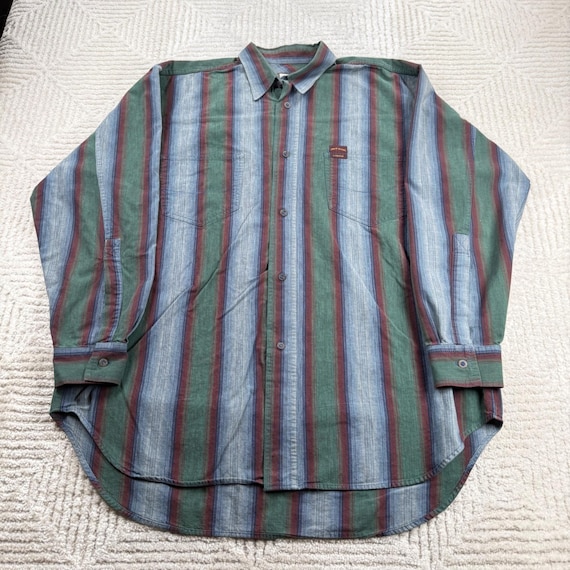 Pepe Jeans, Vintage Pepe Jeans London Shirt Button Down Shirt Mens XL Striped 90s Indie