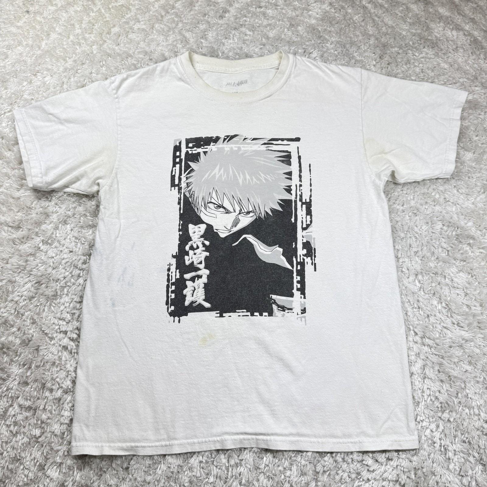 ヴィンテージ ブリーチ 黒崎一護 Tシャツ メンズ M 色あせ 白 アニメ