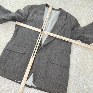 Jordache Blazer Herren 46L Leinen Wollmischung Vintage Jacke 90er 80er Jahre Academia Preppy Bild 5