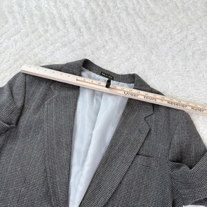 Jordache Blazer Herren 46L Leinen Wollmischung Vintage Jacke 90er 80er Jahre Academia Preppy Bild 7