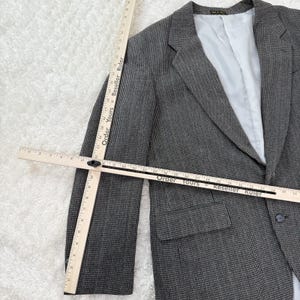 Jordache Blazer Herren 46L Leinen Wollmischung Vintage Jacke 90er 80er Jahre Academia Preppy Bild 8