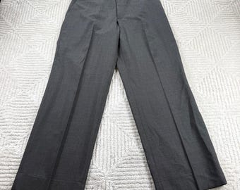 Armani Collezioni Dress Pants Men 30x30 Grey Wool Straight Old Money VTG 90s