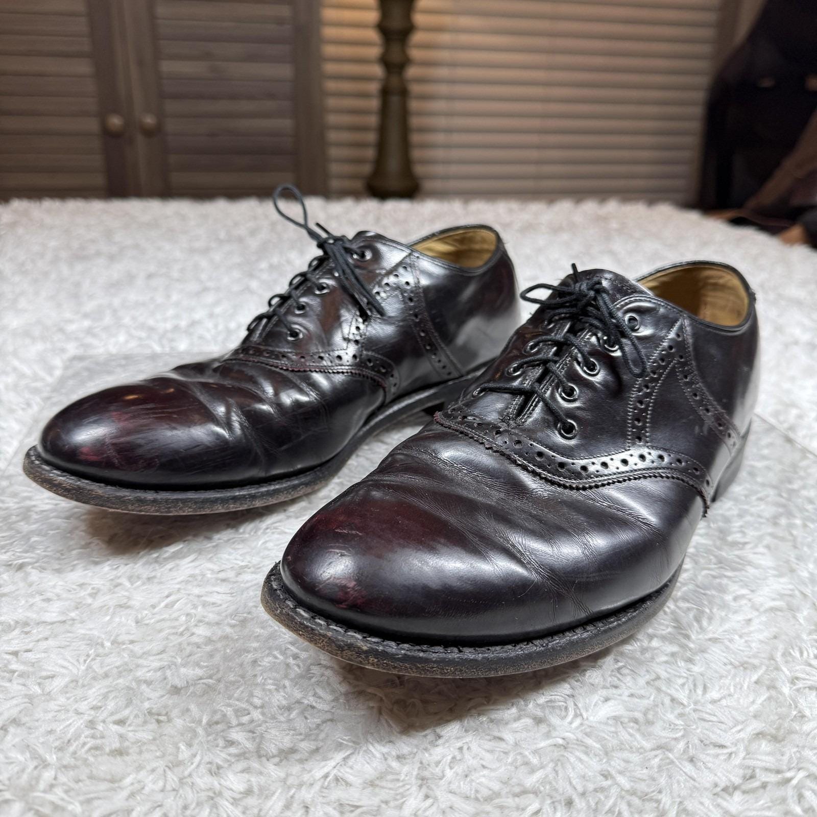 Johnson & Murphy Optima Vintage Black Tassled Kiltie Wingtip Mens 10.5C USA Made Buy Johnston Murphy Online In India - Etsy India main image 2