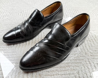 ステイシー・アダムス ローファー メンズ 11 M ブラック レザー フォーマル ドレスシューズ ブラジル製 ヴィンテージ 2000年代