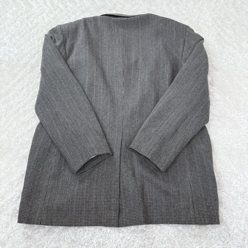 Jordache Blazer Herren 46L Leinen Wollmischung Vintage Jacke 90er 80er Jahre Academia Preppy Bild 2