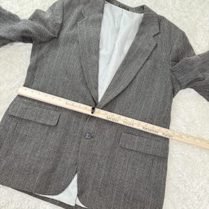 Jordache Blazer Herren 46L Leinen Wollmischung Vintage Jacke 90er 80er Jahre Academia Preppy Bild 6