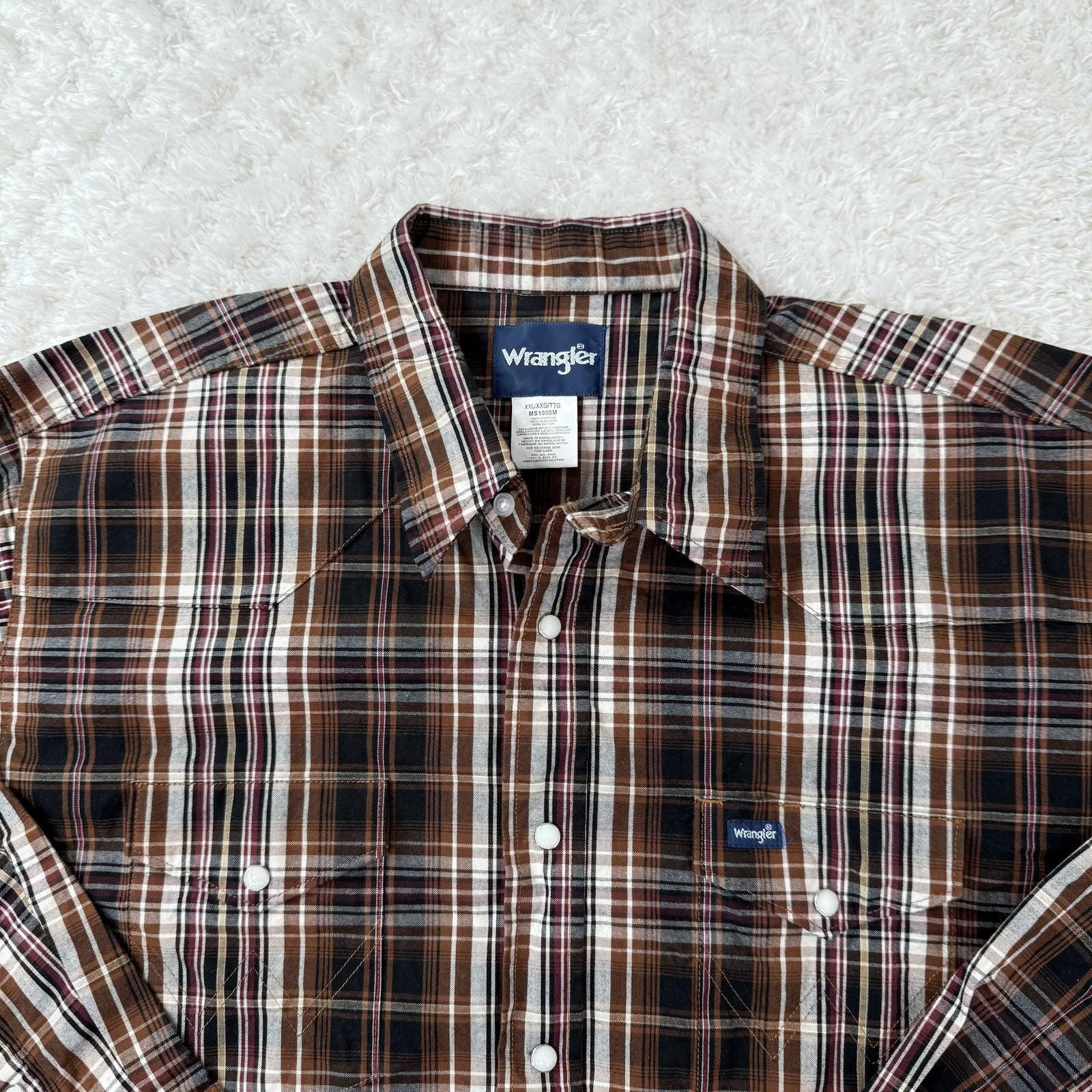 Chemise western à carreaux Wrangler 20X : coton bleu orange