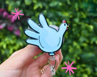 Turkey Glove, badge reel, RN, MD, CNA, healthcare