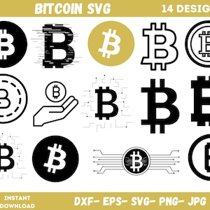 Bitcoin Svg Bundle, Bitcoin Png, Crypto Svg, Crypto Currency Svg, Bitcoin Cut File, Bitcoin Clipart, Svg Files For Cricut, Instant Download