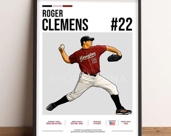 Vintage Original 1991 Rocket Roger Clemens Poster Baseball Sports