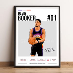 Devin Booker Poster, Basketball Art, Devin Booker Fan Gift, Vector Illustration, Sports Wall Decor, Digital Download - DB1