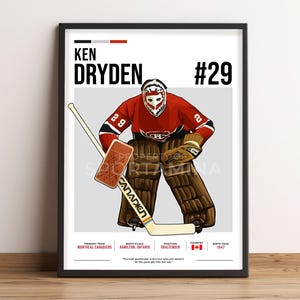 Ken Dryden Poster, Hockey Art, Ken Dryden Fan Gift, Vector Illustration, Sports Wall Decor, Digital Download - KD1.