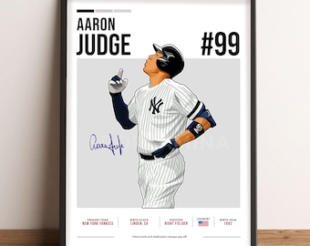 Aaron Judge Poster, Baseball Art, Aaron Judge Fan Gift, Vector Illustration, Sports Wall Decor, Digital Download - AJ2.