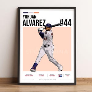 Yordan Alvarez Poster, Baseball Art, Yordan Alvarez Fan Gift, Vector Illustration, Sports Wall Decor, Digital Download - YA1.