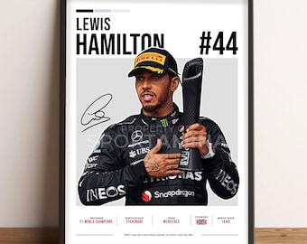 ルイス・ハミルトン F1 2024 (イギリスGP優勝者) - A4 または A3