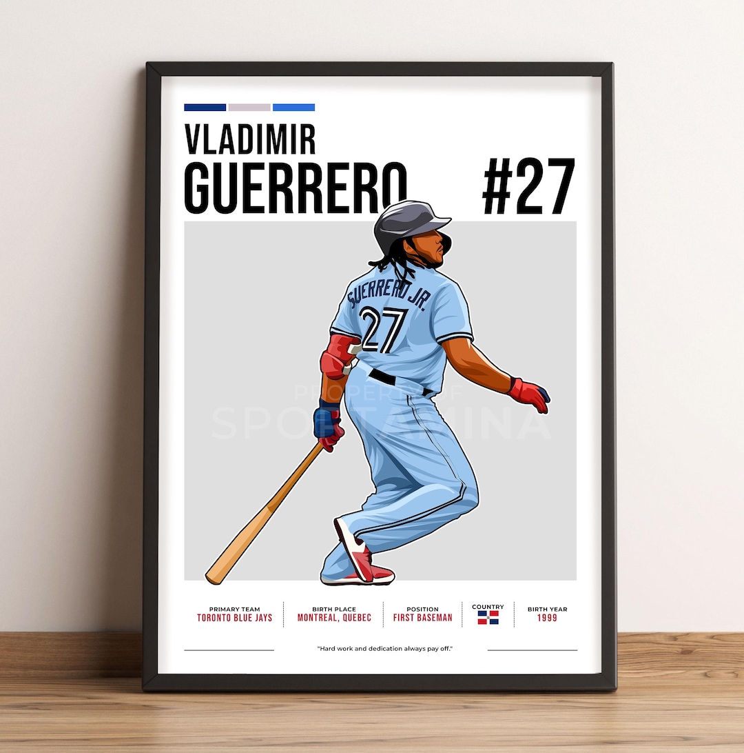 Vladimir Guerrero Poster, Baseball Art, Vladimir Guerrero Fan Gift ...