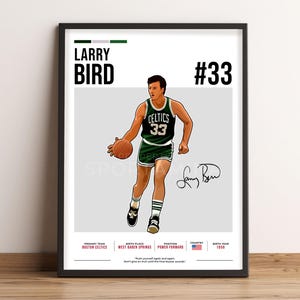 Larry Bird Poster, Basketball Kunst, Larry Bird Fan Geschenk, Vektor-Illustration, Sport Wanddekor, digitaler Download - LB2.