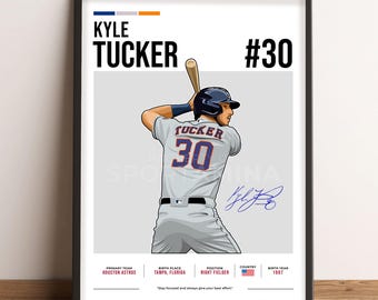 Kyle Tucker Poster, Baseball Art, Kyle Tucker Fan Gift, Vector