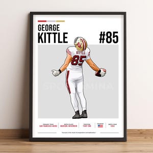 George Kittle Poster, Fußball, George Kittle Fan Geschenk, Vektor-Illustration, Sport Wanddekoration, digitaler Download - GK1.