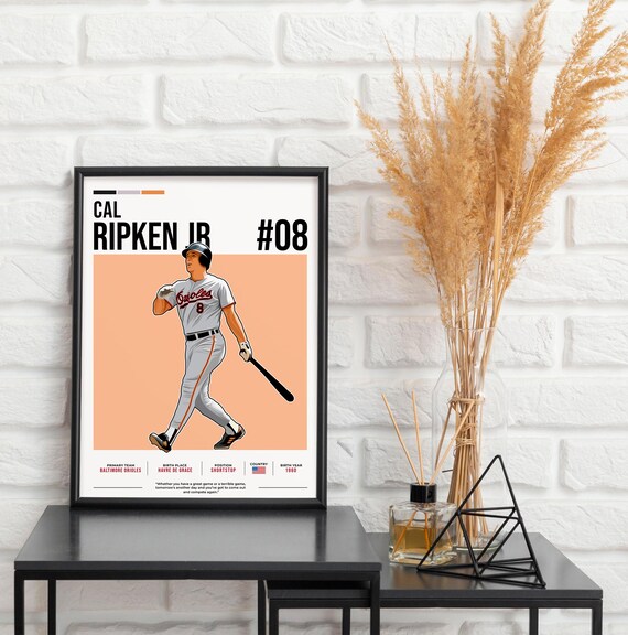 Cal Ripken Jr Poster, Baseball Art, Cal Ripken Jr Fan Gift, Vector