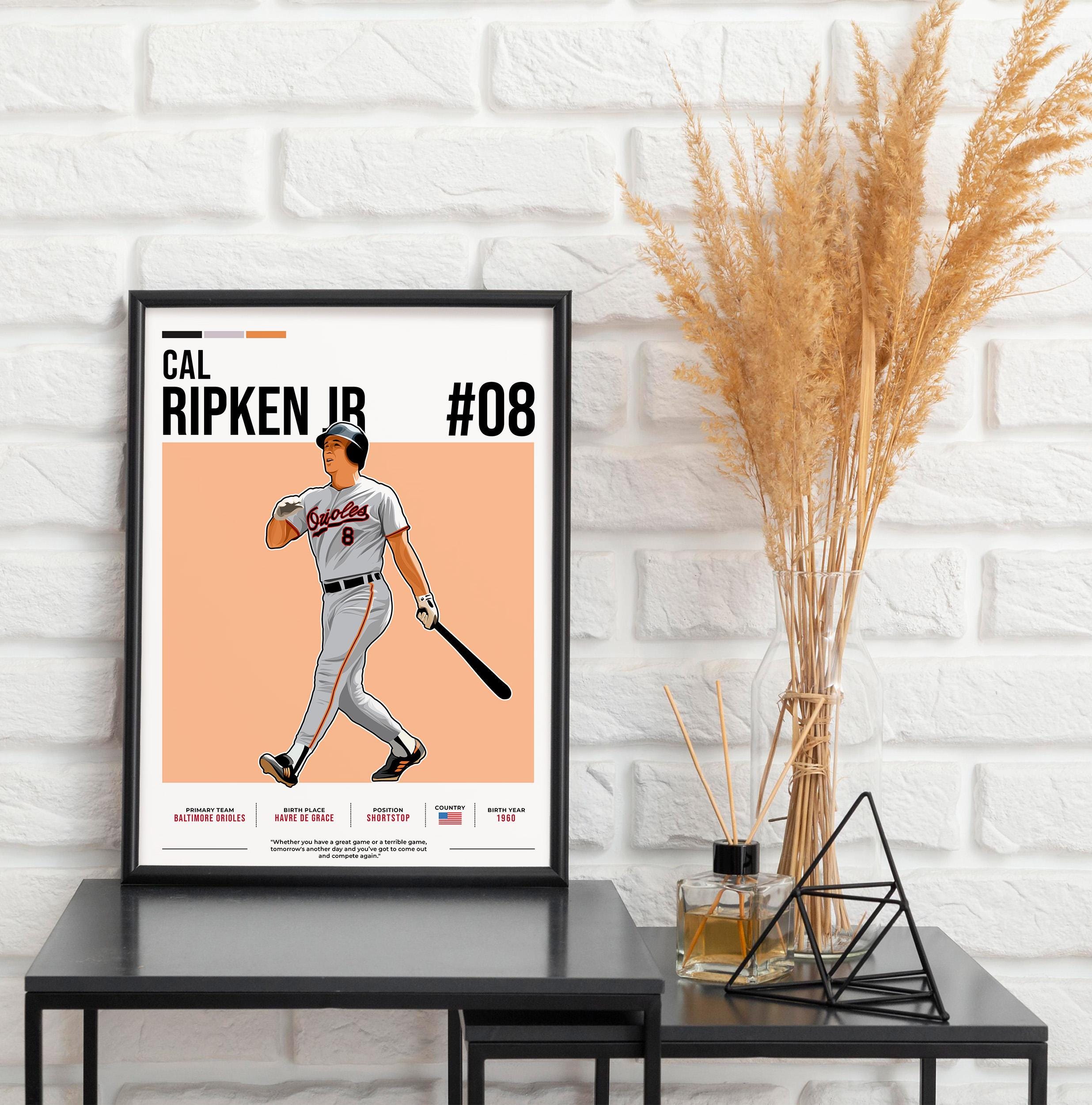 Cal Ripken Jr Poster, Baseball Art, Cal Ripken Jr Fan Gift, Vector