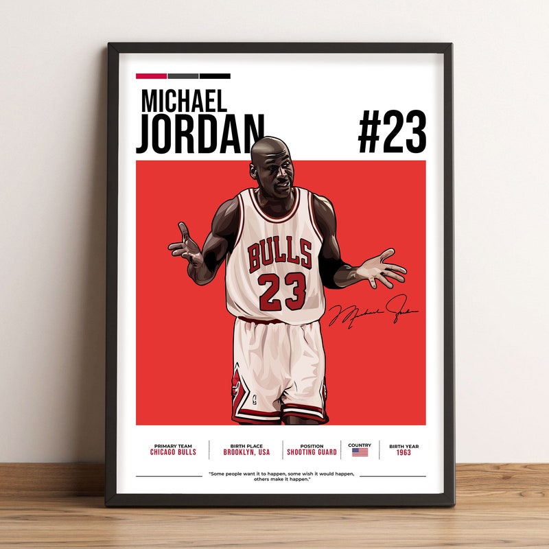 michael jordan autographed poster