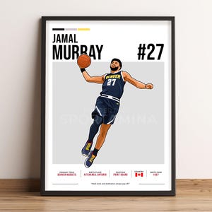 Jamal Murray Poster, Basketball Art, Jamal Murray Fan Gift, Vector Illustration, Sports Wall Decor, Digital Download - JM1.