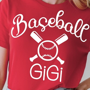 Beisebol Gigi SVG - Beisebol esportivo para bisavós, arquivo SVG digital da Gigi para uso com máquinas Cricut ou Silhouette - arquivo PNG bônus