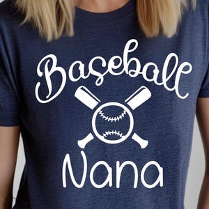 BaseBall Nana SVG - Esportes Beisebol Nana Vovó Nanna Arquivo SVG digital para uso com máquinas Cricut ou Silhouette camisetas - Arquivo PNG bônus