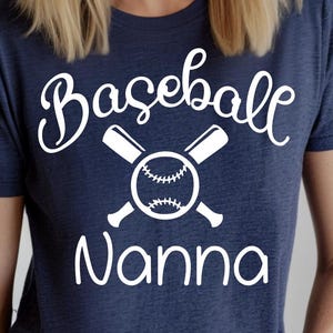 Baseball Nanna SVG - fichier SVG numérique sport baseball grand-mère à utiliser avec les machines Cricut ou Silhouette t-shirts sweat cadeau fichier PNG