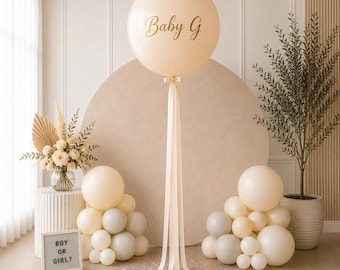 Personalized Baby Gender Reveal Balloon | Helium Filled Balloon | Local Pickup Orange County