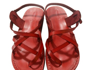 Brown Roxy Leather Sandals For Men & Women Handmade Sandals | Etsy