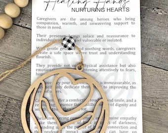 Healing Hands | Caregiver Appreciation Ornament with Meaning Card | Nurse Gift | Healthcare Worker Thank You | Nurturing Hearts Keepsake