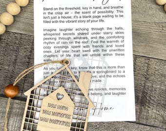 Threshold of Joy | New Home Ornament with Meaning Card | Housewarming Gift | New Beginnings Keepsake | Wooden Home Ornament