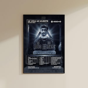 Neton Vega - Mi Vida Mi Muerte Album Cover Poster | Mi Vida Mi Muerte Album Poster | Custom Album Poster | Digital Print | Neton Vega Poster