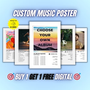 Choose Your Own Album Poster | Album Cover | Custom Album Poster | Singer Poster | Custom Album Print | Songs Wall Decor Birthday Music Gift