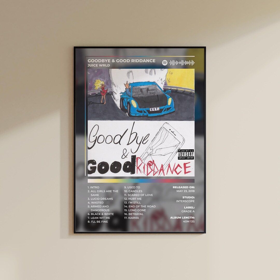 Juice WRLD Goodbye & Good Riddance Album Cover Poster (digital and ...