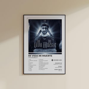 Neton Vega - Mi Vida Mi Muerte Album Cover Poster | Mi Vida Mi Muerte Album Poster | Custom Album Poster | Digital Print | Neton Vega Poster