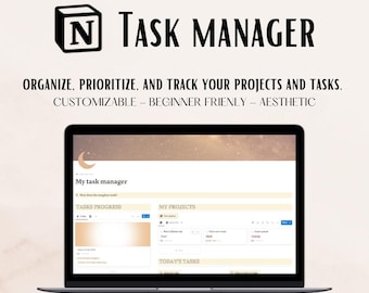 Ultimate Task Manager | Aesthetic Notion Template (Digital Download)